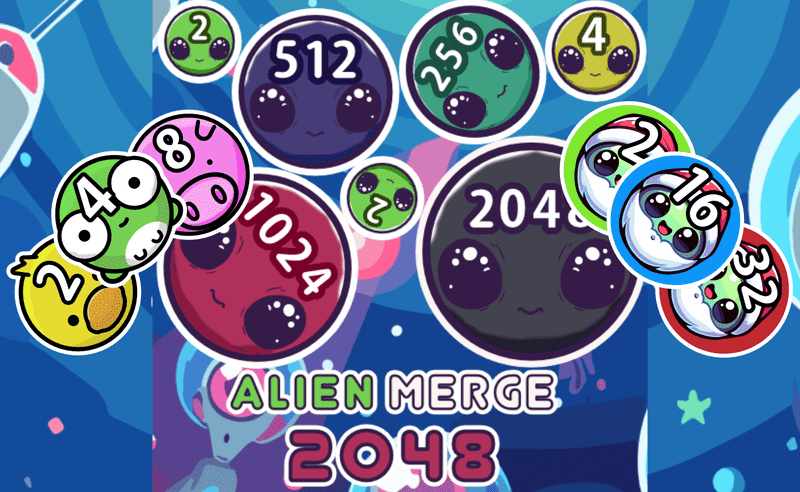 Alien Merge 2048 Puzzles game thumbnail