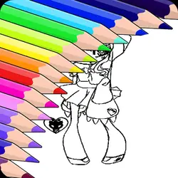Anime Cat Girl Coloring Pages thumbnail
