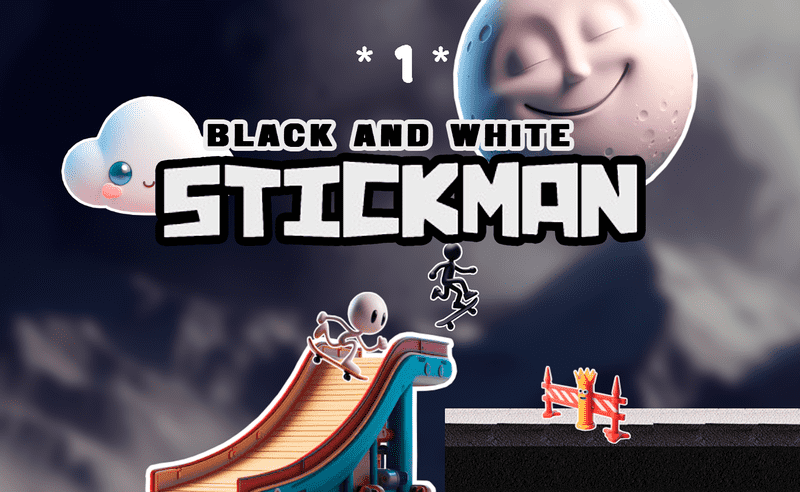 Black and White Stickman Arcade game thumbnail