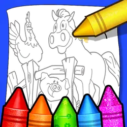 Farm Animals Coloring For Kids thumbnail