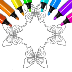 Butterfly Coloring Pages Kids thumbnail