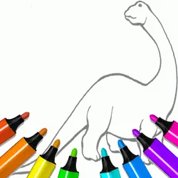 Dinosaur Coloring Pages Kids thumbnail