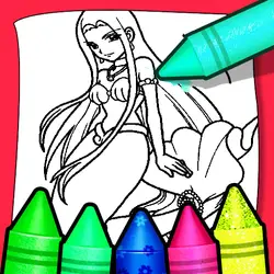 Anime Blue Mermaid Coloring thumbnail