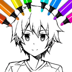 Anime Boys Coloring Pages thumbnail