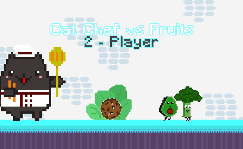 Cat Chef vs Fruits - 2 Player Adventure game thumbnail