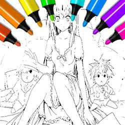 Anime Vampire Girl Coloring Pages thumbnail