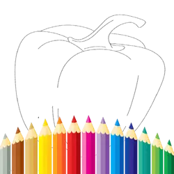 Fruits And Vegetables Coloring For Kids Printable thumbnail